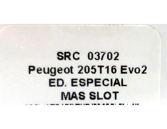 Peugeot 205 T16 Evo2  LTD.ED. MAS SLOT REF.03702 SRC