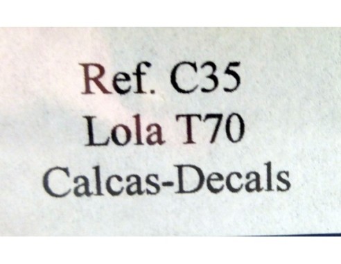 Lola T70 Calcas-Decals REF.C35 FLY