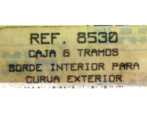 BORDE INTERIOR PARA CURVA EXTERIOR.CAJA 6 TRAMOS REF.8530 EXIN