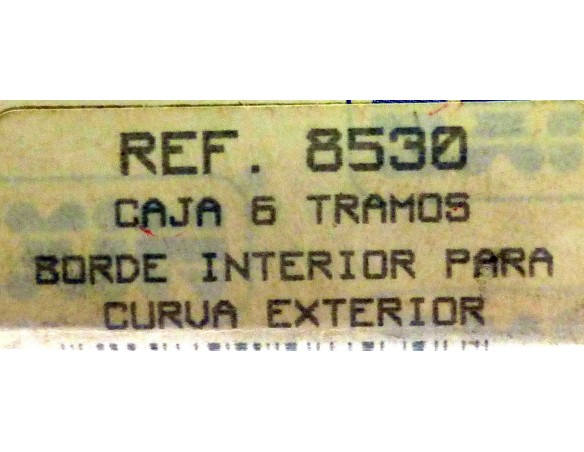 BORDE INTERIOR PARA CURVA EXTERIOR.CAJA 6 TRAMOS REF.8530 EXIN