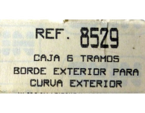 BORDE EXTERIOR PARA CURVA EXTERIOR.CAJA 6 TRAMOS REF.8529 EXIN