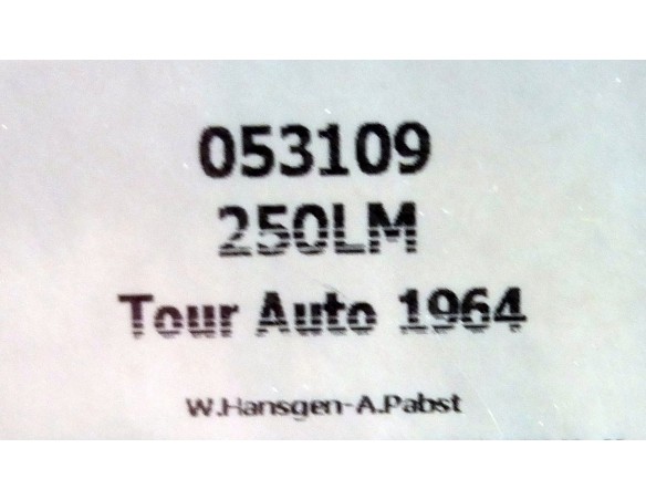 Ferrari 250 LM, Road America 500, 1964, drivers Walt Hansegen REF. 053109 FLY