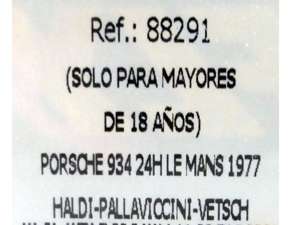 PORSCHE 934 24H LE MANS 1977  REF.88291 FLY