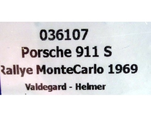 PORSCHE 911 S RALLY MONTECARLO 1969, REF.036107 FLY