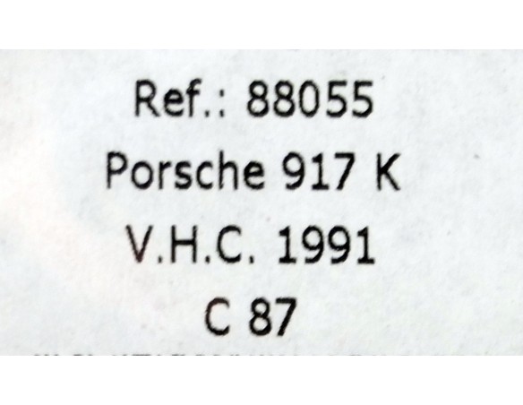 PORSCHE 917K - CHAMPIONNAT V.H.C. 1991 REF. 88055 - C87 FLY