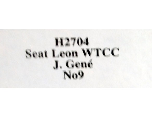 SEAT LEÓN II WTCC J. GENÉ Nº9 REF. H 2704 SUPERSLOT