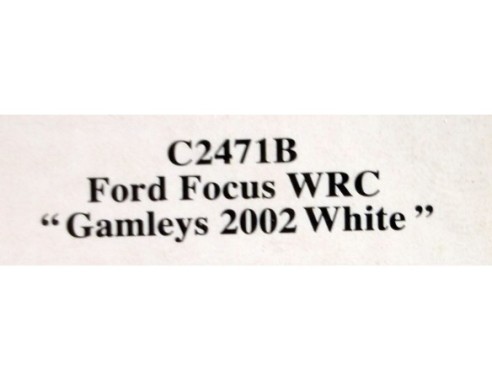 FORD FOCUS WRC “gamleys 2002 White” Lted. Ed REF.C2471B SUPERSLOT
