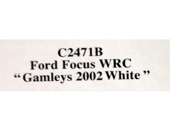 FORD FOCUS WRC “gamleys 2002 White” Lted. Ed REF.C2471B SUPERSLOT