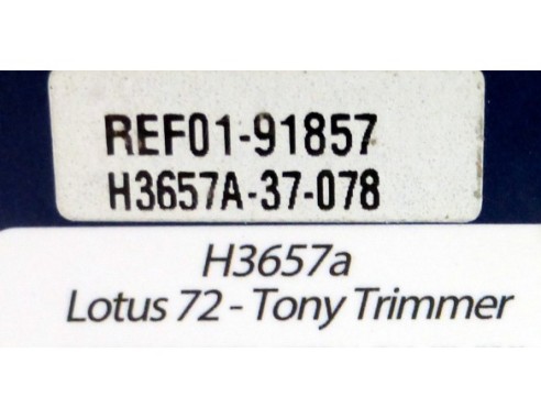 LOTUS 72 TONY TRIMMER SERIE LEGENDS REF. H3657A SUPERSLOT