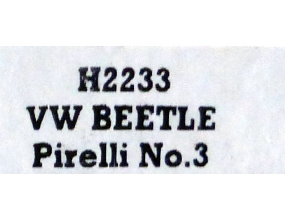 VW BEETLE PIRELLI Nº3 REF.H2233 SUPERSLOT
