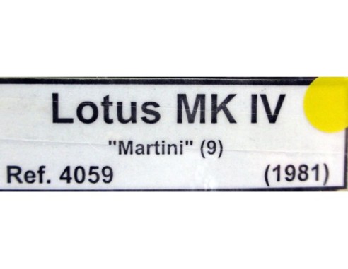 LOTUS MK-IV F1 MARTINI AMARILLO  Nº 9 1981 REF.4059 EXIN