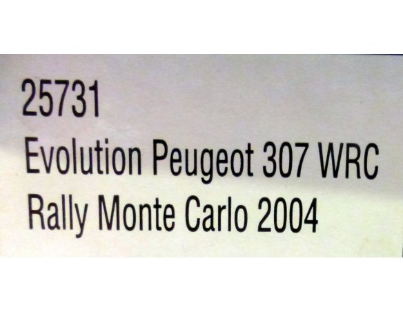 Peugeot 307 WRC Nº5 “ Rally Monte Carlo “ REF. 25731 EVOLUTION CARRERA