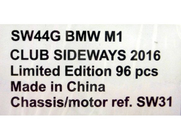 BMW M1 Schnitzer Turbo Gr.5 Verde Ltd Ed. REF.SW44G Racer SIDERWAYS