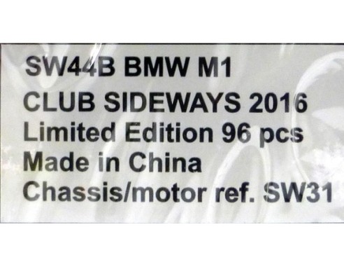 BMW M1 Schnitzer Turbo Gr.5 AZUL  Ltd Ed. REF.SW44B Racer SIDERWAYS