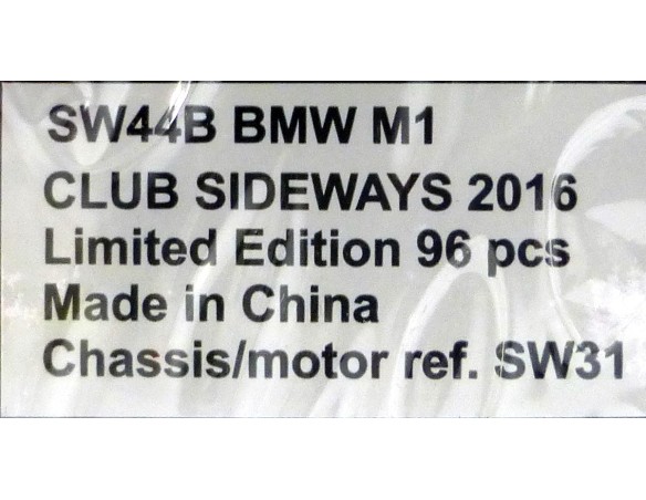 BMW M1 Schnitzer Turbo Gr.5 AZUL  Ltd Ed. REF.SW44B Racer SIDERWAYS