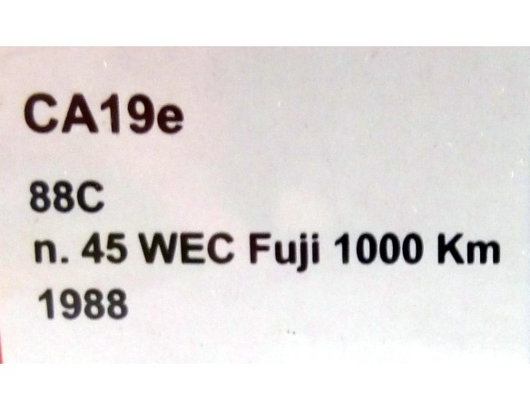 TOYOTA 88C WEC 1000KM 1988 Nº45 ANDSKAR GILBERT SCOTT REF.CA19E SLOT.IT