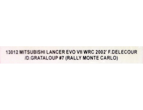 MITSUBISHI LANCER EVO VII WRC REF.13012 AUTOART