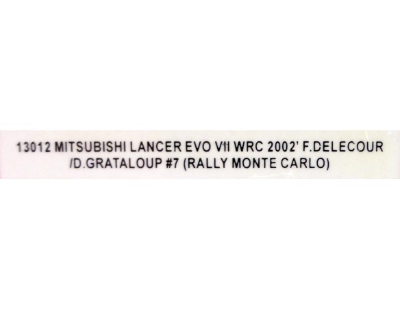 MITSUBISHI LANCER EVO VII WRC REF.13012 AUTOART