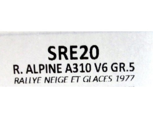 Renault Alpine A310 V6 GR 5 Calberson Frequelin / Delaval 1977 REF.SRE20 TEAM SLOT