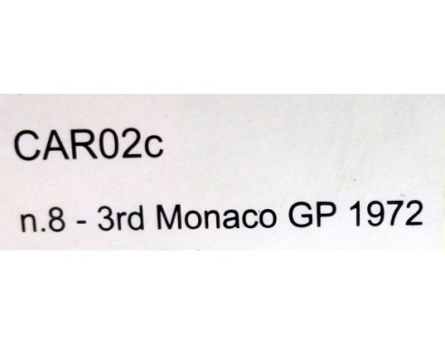 Lotus 72 Nº8 3º GP Monaco 1972 Emerson Fitipaldi MB REF.Car02c POLICAR