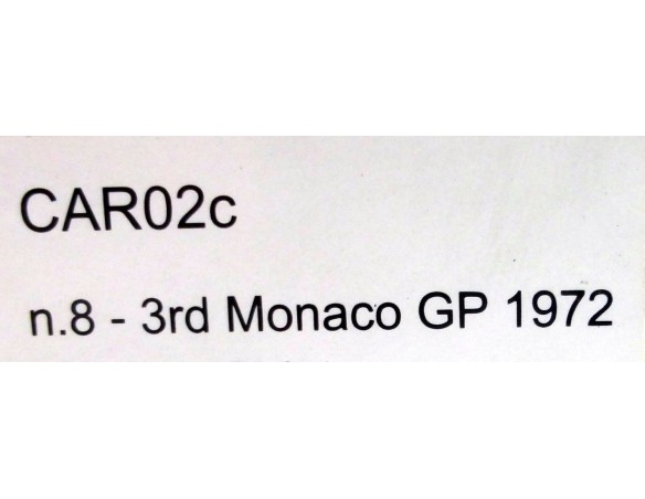Lotus 72 Nº8 3º GP Monaco 1972 Emerson Fitipaldi MB REF.Car02c POLICAR