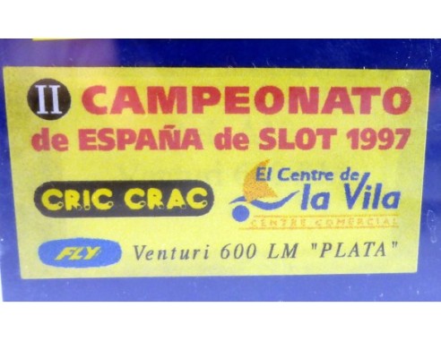 Venturi 600 LM Le Mans 1995 2º CAMPEONATO SLOT  CRIC-CRAC REF.A-12 FLY