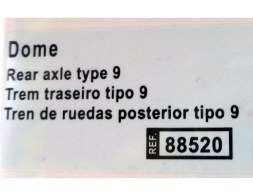 TREN DE RUEDAS POSTERIOR TIPO 9 DOME REF.88520 TECNITOYS