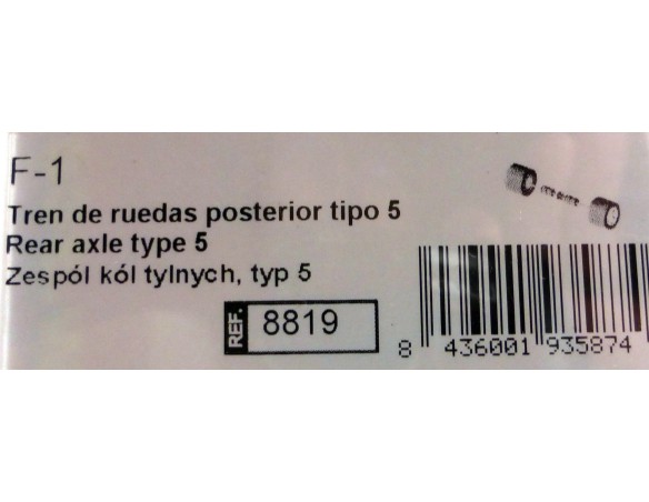 TREN DE RUEDAS POSTERIOR TIPO 5 F-1 REF.8819 TECNITOYS
