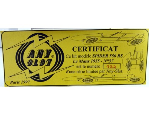PORSCHE SPIDER 550 RS LEMANS ED. LMT  1955 Nº37  ANY SLOT