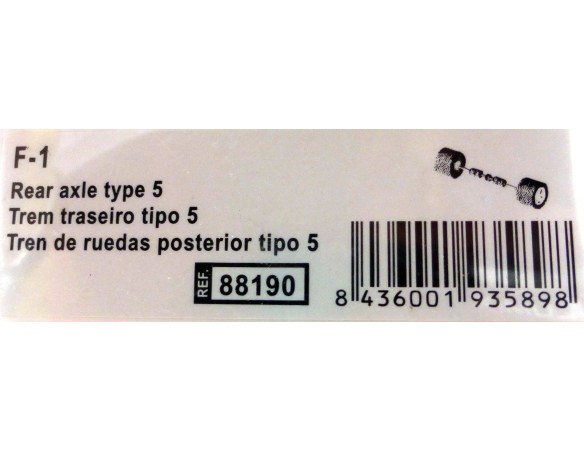 TREN DE RUEDAS POSTERIOR TIPO 5 F-1 REF.88190 TECNITOYS