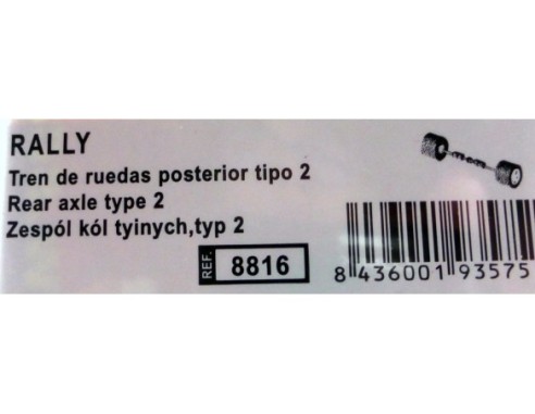 TREN DE RUEDAS POSTERIOR TIPO 2 RALLY REF.8816 TECNITOYS