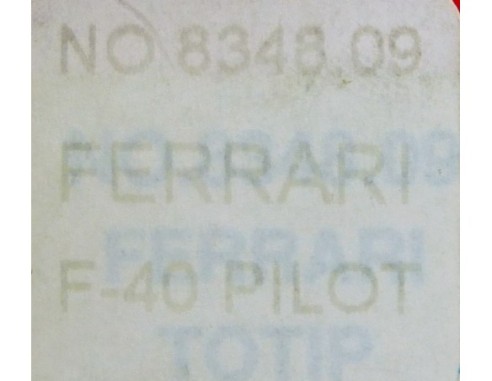 FERRARI F40 PILOT 1997 REF.83480.20 TYCO