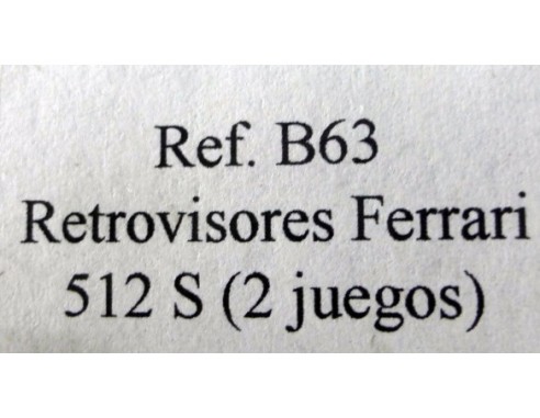 RETROVISORES FERRARI 512 S REF.B63 FLY