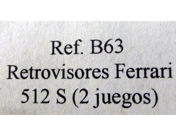 RETROVISORES FERRARI 512 S REF.B63 FLY