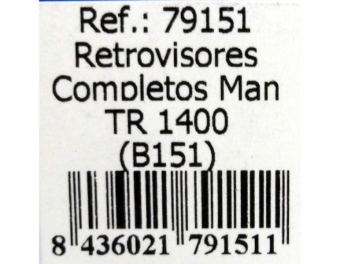 RETROVISORES COMPLETOS MAN TR 1400 B151 AZULES B.151 REF.79151 FLY