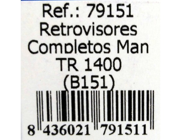 RETROVISORES COMPLETOS MAN TR 1400 B151 AZULES B.151 REF.79151 FLY