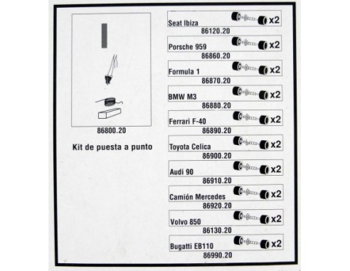 KIT DE PUESTA APUNTO.VOLVO 850 REF.8613020. MATCHBOX