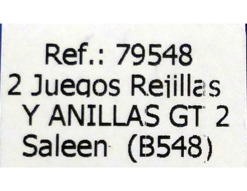 2 JUEGOS REJILLAS Y ANILLAS GT2 SALEEN B548 REF.79548 FLY