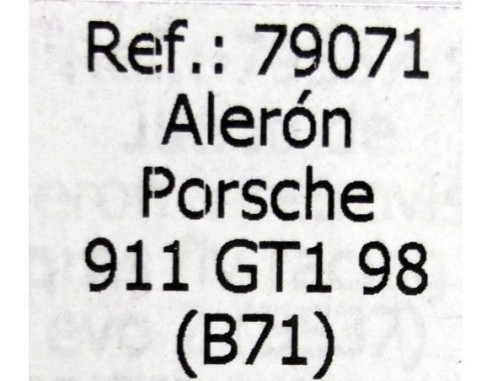 ALERÓN PORSCHE 911 GT1 98 REF.B71 FLY