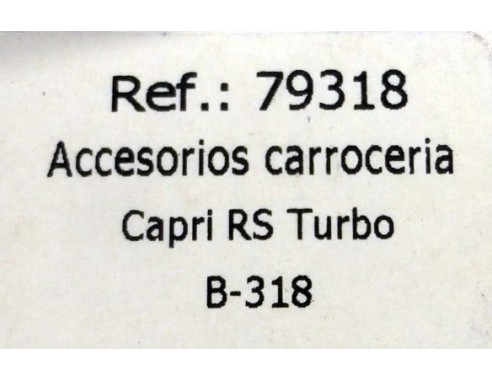 ACCESORIOS CARROCERIAS CAPRI RS TURBO VERDE PENTOSIN B-318 REF.79318 FLY