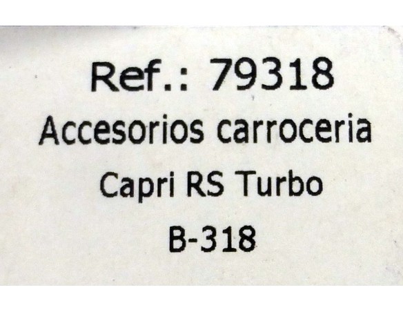 ACCESORIOS CARROCERIAS CAPRI RS TURBO VERDE PENTOSIN B-318 REF.79318 FLY