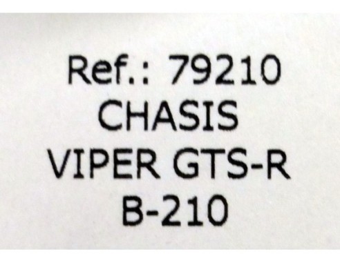 CHASIS VIPER GTS-R B210 REF,79210 FLY