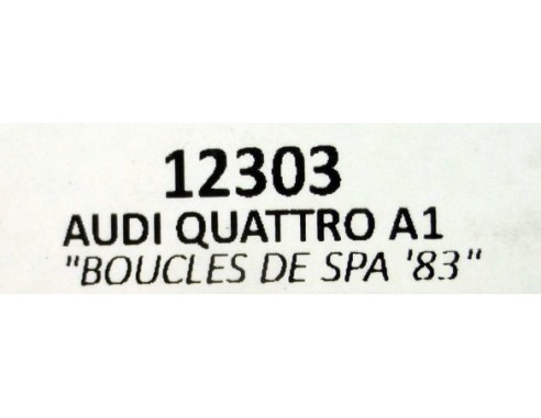 AUDI QUATTRO A1 BELGA “BOUCLES DE SPA 83” REF.12303 TEAMSLOT