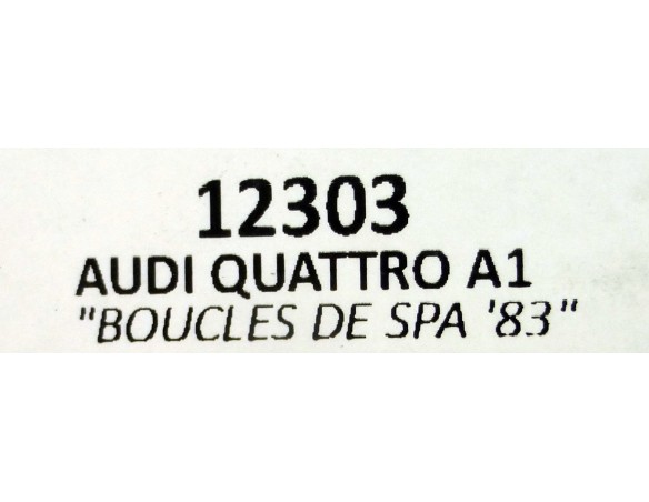 AUDI QUATTRO A1 BELGA “BOUCLES DE SPA 83” REF.12303 TEAMSLOT