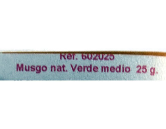 MUSGO NATURAL VERDE MEDIO 25GR REF.602025 ACCESORIOS KERANOVA