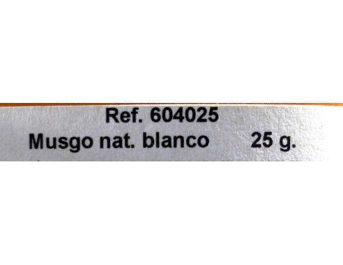 MUSGO NATURAL BLANCO 25GR REF.604025 ACCESORIOS KERANOVA