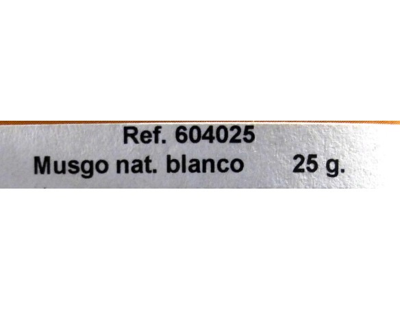 MUSGO NATURAL BLANCO 25GR REF.604025 ACCESORIOS KERANOVA