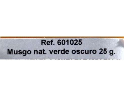 MUSGO NATURAL VERDE OSCURO 25GR REF.601025 ACCESORIOS KERANOVA