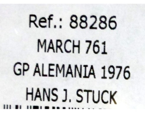 MARCH 761 GP ALEMANIA 1976 JAGERMEIFTER REF.88286 FLY