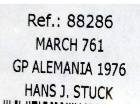MARCH 761 GP ALEMANIA 1976 JAGERMEIFTER REF.88286 FLY
